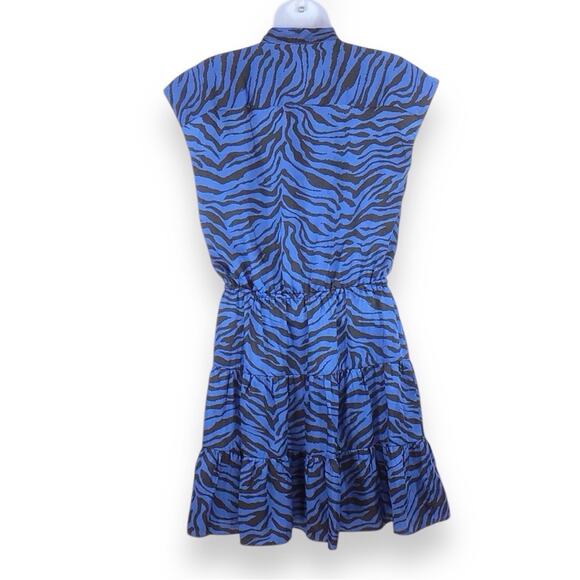 REBECCA MINKOFF Ollie Dress in Blue Zebra size XS - Picture 4 of 7